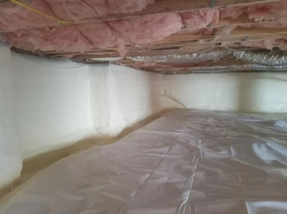 Crawl space encapsulation with closed-cell spray foam for Commercial Roof Restoration in Artondale